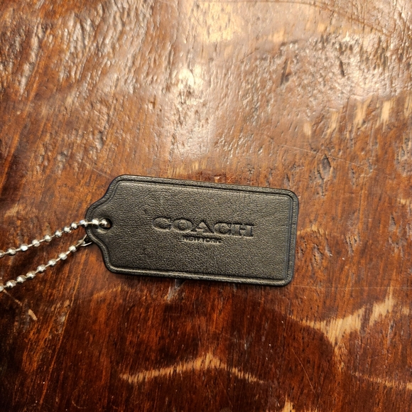 COACH SIGNATURE SMALL DUFFLETTE SMOKE BLACK MULTI JACQUARD & LEATHER - Picture 4 of 12